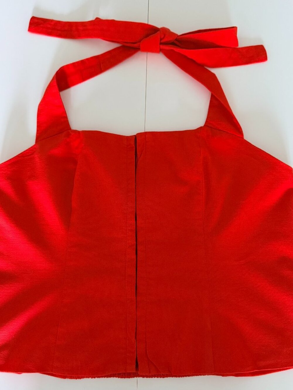 Future Collective Y2K Jenee Naylor Orange Halter Top Women Large Cottagecore